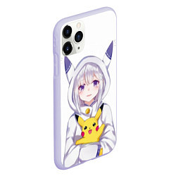 Чехол iPhone 11 Pro матовый My Pika, цвет: 3D-светло-сиреневый — фото 2