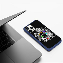 Чехол iPhone 11 Pro матовый Undertale, цвет: 3D-тёмно-синий — фото 2