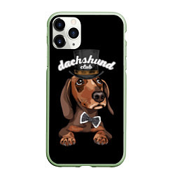 Чехол iPhone 11 Pro матовый Dachshund Club, цвет: 3D-салатовый