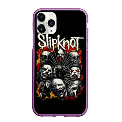 Чехол iPhone 11 Pro матовый Slipknot: Faces