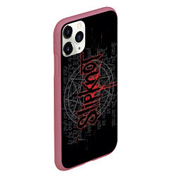 Чехол iPhone 11 Pro матовый Slipknot: Pentagram, цвет: 3D-малиновый — фото 2