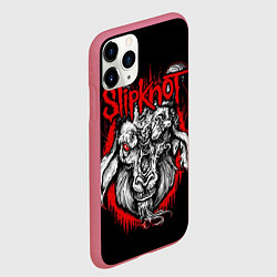 Чехол iPhone 11 Pro матовый Slipknot: Devil Goat, цвет: 3D-малиновый — фото 2