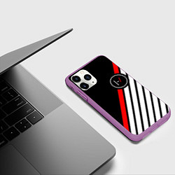 Чехол iPhone 11 Pro матовый 21 Pilots: Black Logo, цвет: 3D-фиолетовый — фото 2