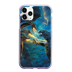 Чехол iPhone 11 Pro матовый Godzilla Rage, цвет: 3D-светло-сиреневый