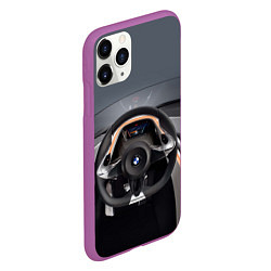 Чехол iPhone 11 Pro матовый BMW - salon, цвет: 3D-фиолетовый — фото 2