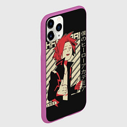 Чехол iPhone 11 Pro матовый Kaminari My hero Academia, цвет: 3D-фиолетовый — фото 2