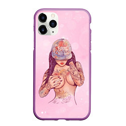 Чехол iPhone 11 Pro матовый Sexy tattoo girl