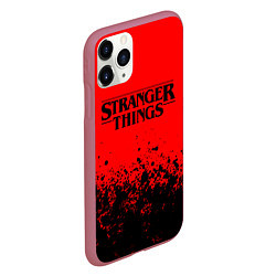 Чехол iPhone 11 Pro матовый STRANGER THINGS, цвет: 3D-малиновый — фото 2