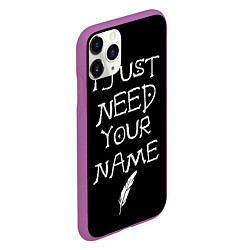 Чехол iPhone 11 Pro матовый Your name, цвет: 3D-фиолетовый — фото 2