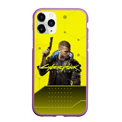 Чехол iPhone 11 Pro матовый CYBERPUNK 2077