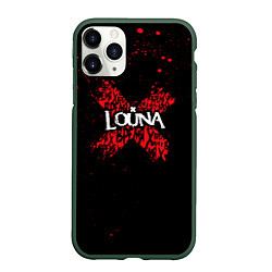 Чехол iPhone 11 Pro матовый Louna, цвет: 3D-темно-зеленый