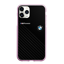 Чехол iPhone 11 Pro матовый BMW, цвет: 3D-розовый