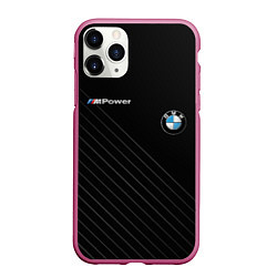 Чехол iPhone 11 Pro матовый BMW, цвет: 3D-малиновый