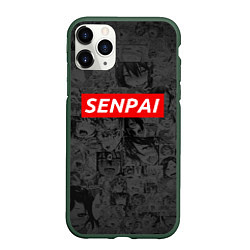 Чехол iPhone 11 Pro матовый SENPAI, цвет: 3D-темно-зеленый