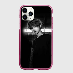 Чехол iPhone 11 Pro матовый Stray Kids, цвет: 3D-малиновый