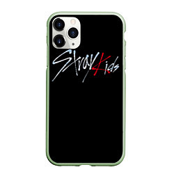 Чехол iPhone 11 Pro матовый Stray Kids, цвет: 3D-салатовый
