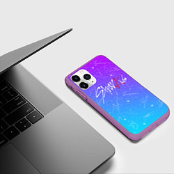 Чехол iPhone 11 Pro матовый STRAY KIDS АВТОГРАФЫ, цвет: 3D-фиолетовый — фото 2