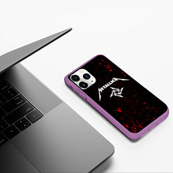 Чехол iPhone 11 Pro матовый METALLICA, цвет: 3D-фиолетовый — фото 2