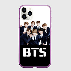 Чехол iPhone 11 Pro матовый BTS постер, цвет: 3D-фиолетовый