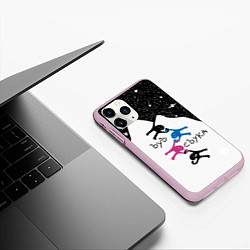 Чехол iPhone 11 Pro матовый Ъуъ съука скалолазы, цвет: 3D-розовый — фото 2