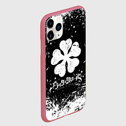Чехол iPhone 11 Pro матовый ЧЁРНЫЙ КЛЕВЕР, цвет: 3D-малиновый — фото 2