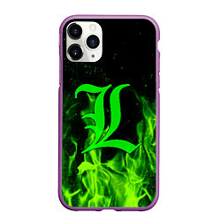 Чехол iPhone 11 Pro матовый L letter flame