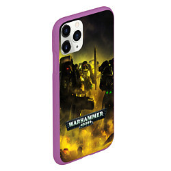 Чехол iPhone 11 Pro матовый Warhammer 40K - Космические Десантники, цвет: 3D-фиолетовый — фото 2