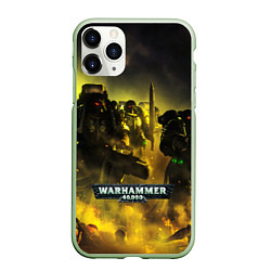 Чехол iPhone 11 Pro матовый Warhammer 40K - Космические Десантники, цвет: 3D-салатовый