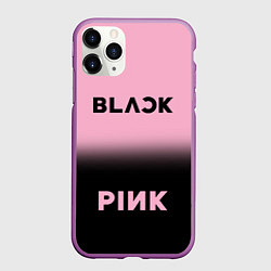 Чехол iPhone 11 Pro матовый Blackpink - розово-черный