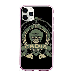 Чехол iPhone 11 Pro матовый Вархаммер - Cadia skull, цвет: 3D-розовый