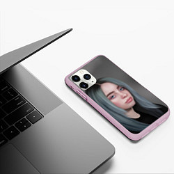 Чехол iPhone 11 Pro матовый Billie Eilish: Ocean Eyes, цвет: 3D-розовый — фото 2