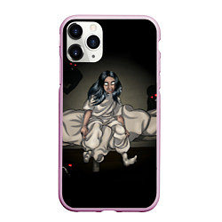 Чехол iPhone 11 Pro матовый Billie Eilish: Fall Asleep, цвет: 3D-розовый