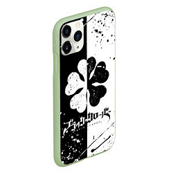 Чехол iPhone 11 Pro матовый ЧЁРНЫЙ КЛЕВЕР, цвет: 3D-салатовый — фото 2