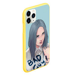 Чехол iPhone 11 Pro матовый Billie Eilish: Bad Guy, цвет: 3D-желтый — фото 2