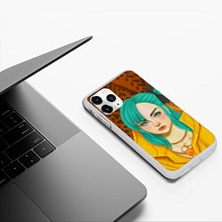 Чехол iPhone 11 Pro матовый Billie Eilish: Turquoise Hair, цвет: 3D-белый — фото 2