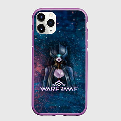 Чехол iPhone 11 Pro матовый Warframe game logo, цвет: 3D-фиолетовый