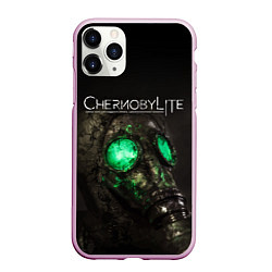 Чехол iPhone 11 Pro матовый CHERNOBYLITE ПРОТИВОГАЗ, цвет: 3D-розовый