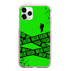 Чехол iPhone 11 Pro матовый BILLIE EILISH: Green & Black Tape, цвет: 3D-розовый