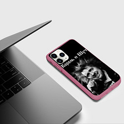 Чехол iPhone 11 Pro матовый Король и Шут, цвет: 3D-малиновый — фото 2