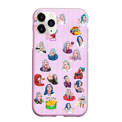 Чехол iPhone 11 Pro матовый BILLIE EILISH: Stickers, цвет: 3D-розовый