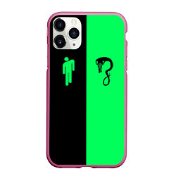 Чехол iPhone 11 Pro матовый BILLIE EILISH: Blohsh & Ghoul, цвет: 3D-малиновый