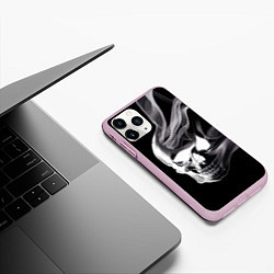 Чехол iPhone 11 Pro матовый Wind - smoky skull, цвет: 3D-розовый — фото 2