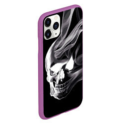 Чехол iPhone 11 Pro матовый Wind - smoky skull, цвет: 3D-фиолетовый — фото 2