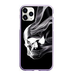 Чехол iPhone 11 Pro матовый Wind - smoky skull, цвет: 3D-светло-сиреневый