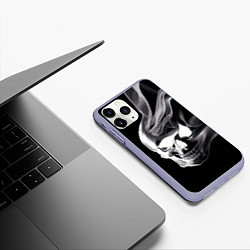 Чехол iPhone 11 Pro матовый Wind - smoky skull, цвет: 3D-светло-сиреневый — фото 2