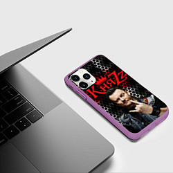 Чехол iPhone 11 Pro матовый Князь Анархия спина, цвет: 3D-фиолетовый — фото 2