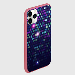 Чехол iPhone 11 Pro матовый Блестки диско, цвет: 3D-малиновый — фото 2