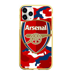 Чехол iPhone 11 Pro матовый Arsenal, цвет: 3D-желтый