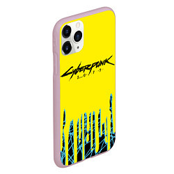 Чехол iPhone 11 Pro матовый Cyberpunk 2077: Yellow Style, цвет: 3D-розовый — фото 2