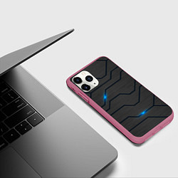 Чехол iPhone 11 Pro матовый Led подсветка, цвет: 3D-малиновый — фото 2